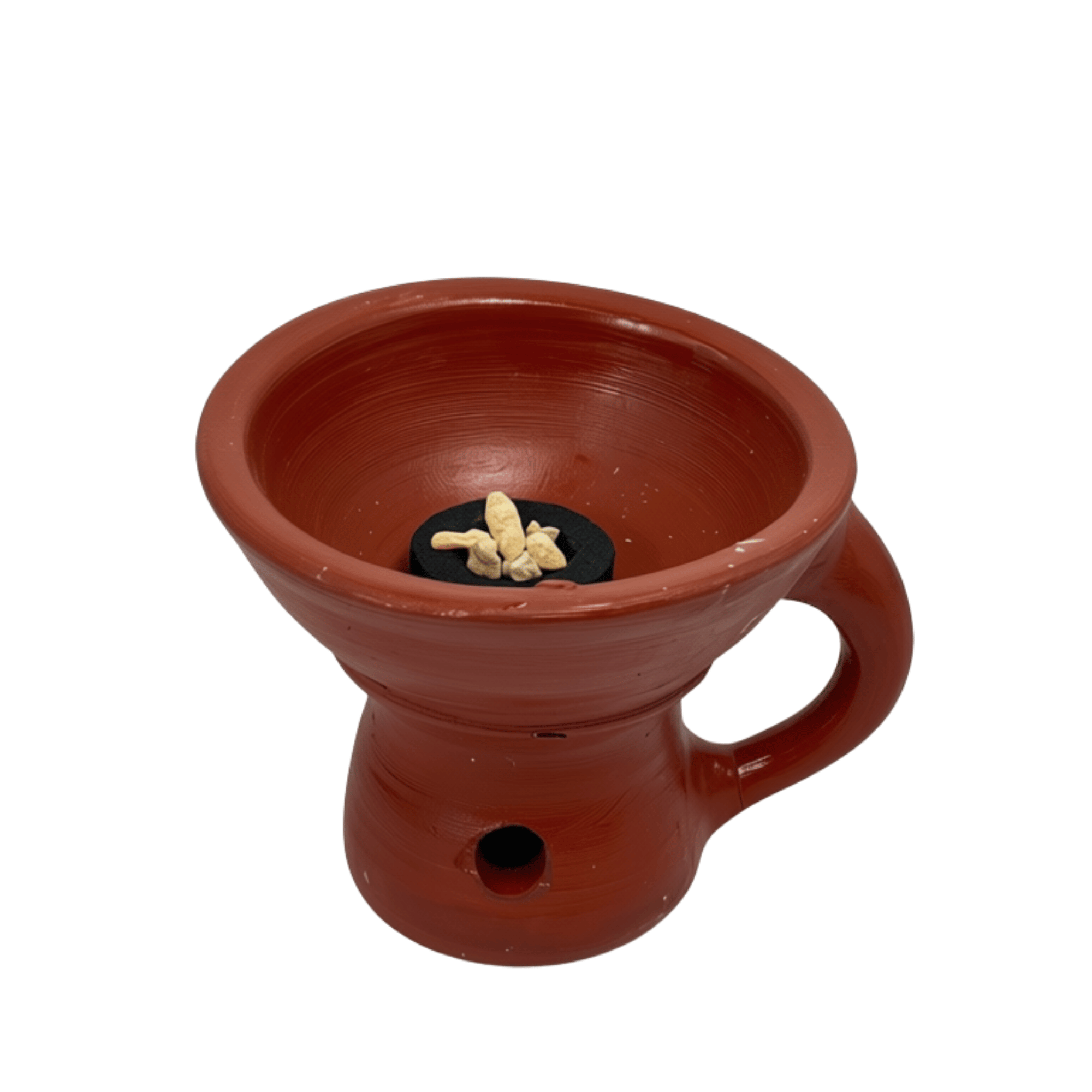 Porta tazza in terracotta in carbonio - 9x9 cm